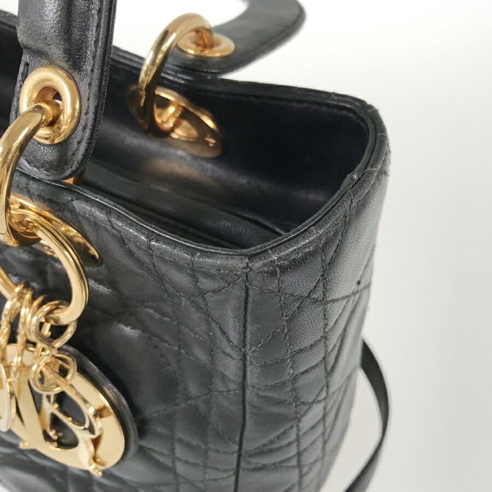 Dior Lady Leather Handbag - Picture 5 of 8